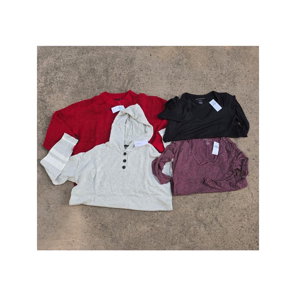 American Eagle LOT of 4 Tops Sweaters, Long Sleeve Tshirts S